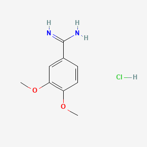 3,4-Dimethoxybenzimidamide hydrochloride chemical structure (CAS 51488-33-6)