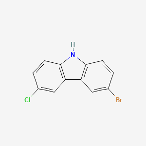 3-Bromo-6-chloro-9H-carbazole chemical structure (CAS 51501-58-7)