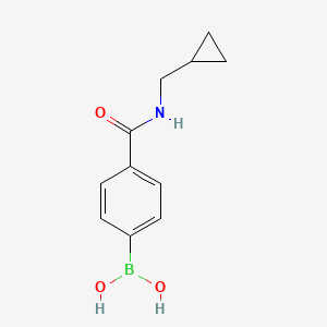 (4-((Cyclopropylmethyl)carbamoyl)phenyl)boronic acid chemical structure (CAS 515140-26-8)
