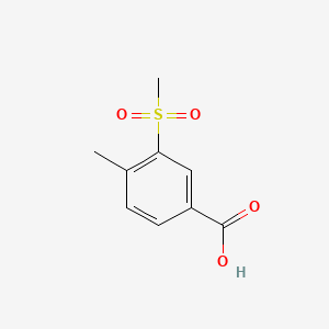 4-Methyl-3-(methylsulfonyl)benzoic acid chemical structure (CAS 51522-22-6)