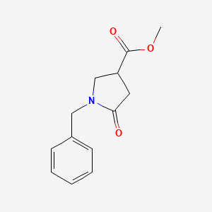 Methyl 1-Benzyl-5-oxo-3-pyrrolidinecarboxylate chemical structure (CAS 51535-00-3)