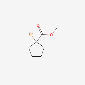 Methyl 1-bromocyclopentanecarboxylate chemical structure (CAS 51572-54-4)