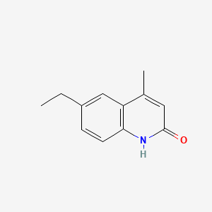 6-Ethyl-4-methylquinolin-2(1H)-one chemical structure (CAS 51592-38-2)