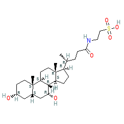 2-((R)-4-((3R,5S,7R,8R,9S,10S,13R,14S,17R)-3,7-Dihydroxy-10,13-dimethylhexadecahydro-1H-cyclopenta[a]phenanthren-17-yl)pentanamido)ethanesulfonic acid chemical structure (CAS 516-35-8)