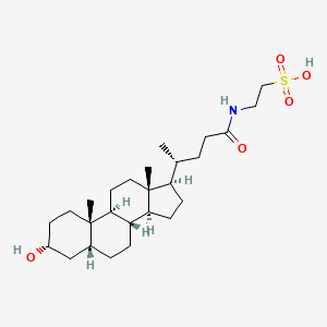 2-((R)-4-((3R,5R,8R,9S,10S,13R,14S,17R)-3-Hydroxy-10,13-dimethylhexadecahydro-1H-cyclopenta[a]phenanthren-17-yl)pentanamido)ethane-1-sulfonic acid chemical structure (CAS 516-90-5)