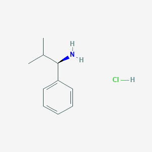 (R)-2-Methyl-1-phenylpropan-1-amine hydrochloride chemical structure (CAS 51600-25-0)
