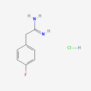 2-(4-Fluorophenyl)acetimidamide hydrochloride chemical structure (CAS 51628-01-4)