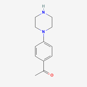 1-(4-(Piperazin-1-yl)phenyl)ethanone chemical structure (CAS 51639-48-6)