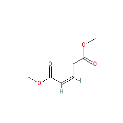 Dimethyl pent-2-enedioate chemical structure (CAS 5164-76-1)