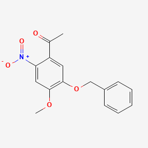 1-(5-(Benzyloxy)-4-methoxy-2-nitrophenyl)ethanone chemical structure (CAS 516526-40-2)