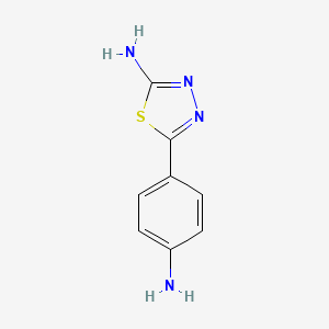 5-(4-Aminophenyl)-1,3,4-thiadiazol-2-amine chemical structure (CAS 51659-90-6)