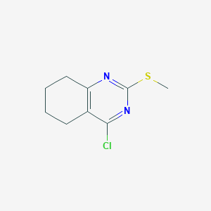 4-Chloro-2-(methylthio)-5,6,7,8-tetrahydroquinazoline chemical structure (CAS 51660-11-8)