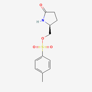 (S)-(5-Oxopyrrolidin-2-yl)methyl 4-methylbenzenesulfonate chemical structure (CAS 51693-17-5)