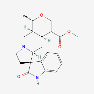Methyl (1'S,3S,4a'S,5a'S,10a'S)-1'-methyl-2-oxo-4a',5',5a',7',8',10a'-hexahydro-1'H,10'H-spiro[indoline-3,6'-pyrano[3,4-f]indolizine]-4'-carboxylate chemical structure (CAS 5171-37-9)