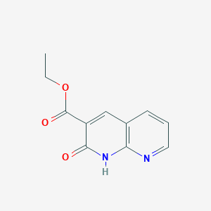 Ethyl 2-oxo-1,2-dihydro-1,8-naphthyridine-3-carboxylate chemical structure (CAS 5174-90-3)