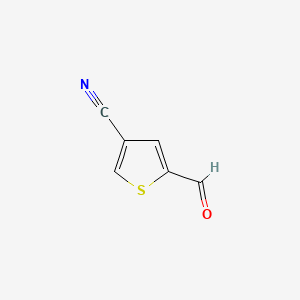 5-Formylthiophene-3-carbonitrile chemical structure (CAS 51770-04-8)