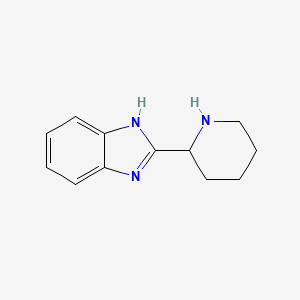 2-(Piperidin-2-yl)-1H-benzo[d]imidazole chemical structure (CAS 51785-23-0)