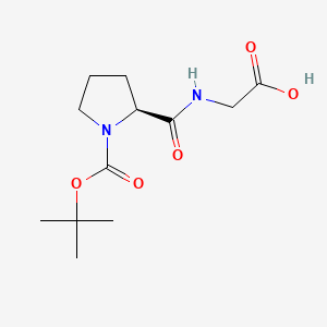 (tert-Butoxycarbonyl)-L-prolylglycine chemical structure (CAS 51785-82-1)