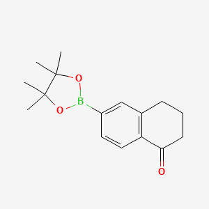 6-(4,4,5,5-Tetramethyl-1,3,2-dioxaborolan-2-yl)-3,4-dihydronaphthalen-1(2H)-one chemical structure (CAS 517874-22-5)