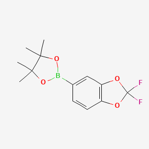 2-(2,2-Difluorobenzo[d][1,3]dioxol-5-yl)-4,4,5,5-tetramethyl-1,3,2-dioxaborolane chemical structure (CAS 517874-23-6)