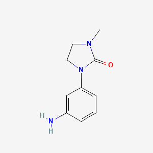 1-(3-Aminophenyl)-3-methylimidazolidin-2-one chemical structure (CAS 517918-82-0)