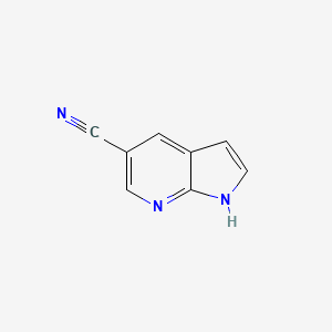 1H-Pyrrolo[2,3-b]pyridine-5-carbonitrile chemical structure (CAS 517918-95-5)