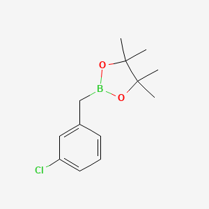 2-(3-Chlorobenzyl)-4,4,5,5-tetramethyl-1,3,2-dioxaborolane chemical structure (CAS 517920-59-1)
