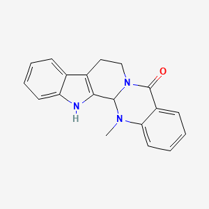 14-Methyl-7,8,13b,14-tetrahydroindolo[2',3':3,4]pyrido[2,1-b]quinazolin-5(13H)-one chemical structure (CAS 518-18-3)