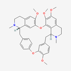 (11S,31S)-16,36,37,54-Tetramethoxy-12,32-dimethyl-11,12,13,14,31,32,33,34-octahydro-2,6-dioxa-1(7,1),3(8,1)-diisoquinolina-5(1,3),7(1,4)-dibenzenacyclooctaphane chemical structure (CAS 518-34-3)