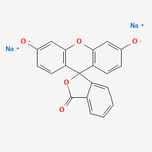 3',6'-Dihydroxy-3H-spiro[isobenzofuran-1,9'-xanthen]-3-one, disodium salt chemical structure (CAS 518-47-8)