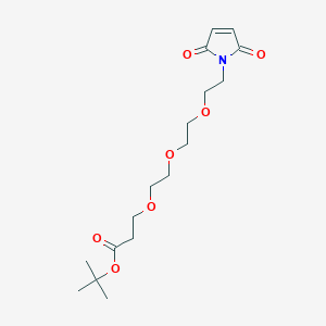 tert-Butyl 3-(2-(2-(2-(2,5-dioxo-2,5-dihydro-1H-pyrrol-1-yl)ethoxy)ethoxy)ethoxy)propanoate chemical structure (CAS 518044-35-4)