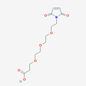 3-(2-(2-(2-(2,5-Dioxo-2,5-dihydro-1H-pyrrol-1-yl)ethoxy)ethoxy)ethoxy)propanoic acid chemical structure (CAS 518044-40-1)