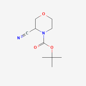 tert-Butyl 3-cyanomorpholine-4-carboxylate chemical structure (CAS 518047-40-0)