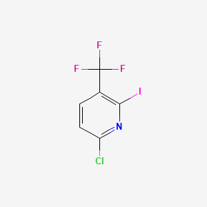 6-Chloro-2-iodo-3-(trifluoromethyl)pyridine chemical structure (CAS 518057-64-2)