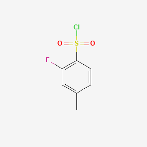 2-Fluoro-4-methylbenzene-1-sulfonyl chloride chemical structure (CAS 518070-29-6)