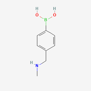 (4-((Methylamino)methyl)phenyl)boronic acid chemical structure (CAS 518336-26-0)