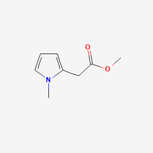 Methyl 2-(1-methyl-1H-pyrrol-2-yl)acetate chemical structure (CAS 51856-79-2)