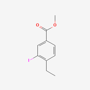 Methyl 4-ethyl-3-iodobenzoate chemical structure (CAS 51885-91-7)