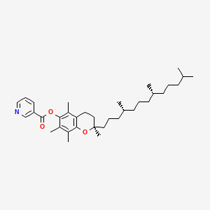 rel-(R)-2,5,7,8-Tetramethyl-2-((4R,8R)-4,8,12-trimethyltridecyl)chroman-6-yl nicotinate chemical structure (CAS 51898-34-1)
