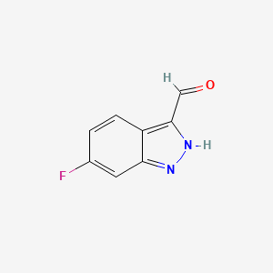 6-Fluoro-1H-indazole-3-carbaldehyde chemical structure (CAS 518987-33-2)
