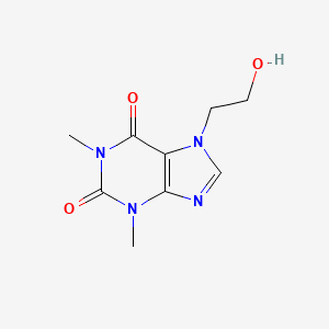 7-(2-Hydroxyethyl)-1,3-dimethyl-3,7-dihydro-1H-purine-2,6-dione chemical structure (CAS 519-37-9)