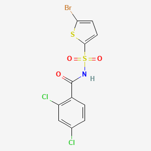 N-((5-Bromothiophen-2-yl)sulfonyl)-2,4-dichlorobenzamide chemical structure (CAS 519055-62-0)
