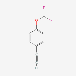 1-(Difluoromethoxy)-4-ethynylbenzene chemical structure (CAS 519059-04-2)