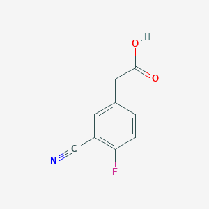 2-(3-Cyano-4-fluorophenyl)acetic acid chemical structure (CAS 519059-11-1)