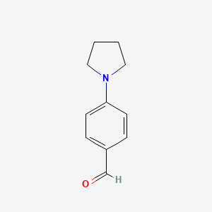 4-(1-Pyrrolidino)benzaldehyde chemical structure (CAS 51980-54-2)