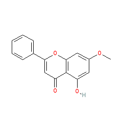 5-Hydroxy-7-methoxy-2-phenyl-4H-chromen-4-one chemical structure (CAS 520-28-5)