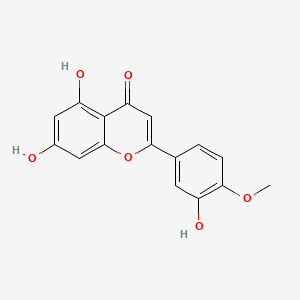 5,7-Dihydroxy-2-(3-hydroxy-4-methoxyphenyl)-4H-chromen-4-one chemical structure (CAS 520-34-3)