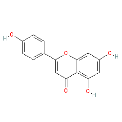 5,7-Dihydroxy-2-(4-hydroxyphenyl)-4H-chromen-4-one chemical structure (CAS 520-36-5)