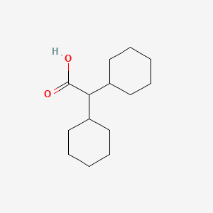 2,2-Dicyclohexylacetic acid chemical structure (CAS 52034-92-1)