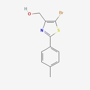 (5-Bromo-2-(p-tolyl)thiazol-4-yl)methanol chemical structure (CAS 52041-82-4)